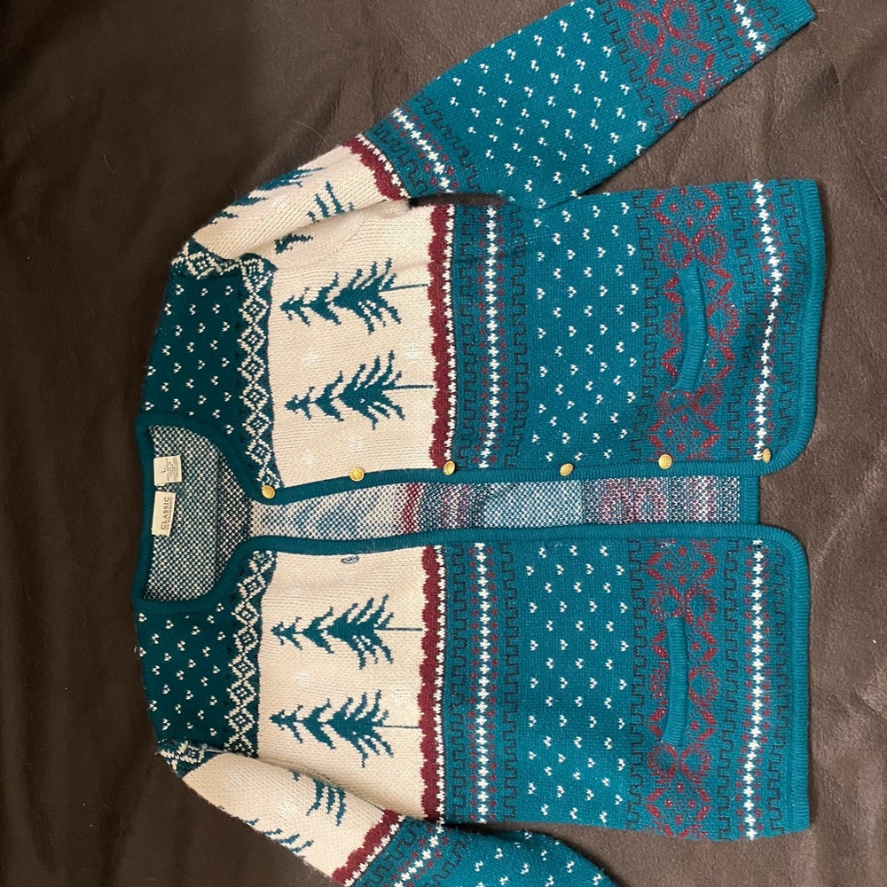 button up sweater christmas